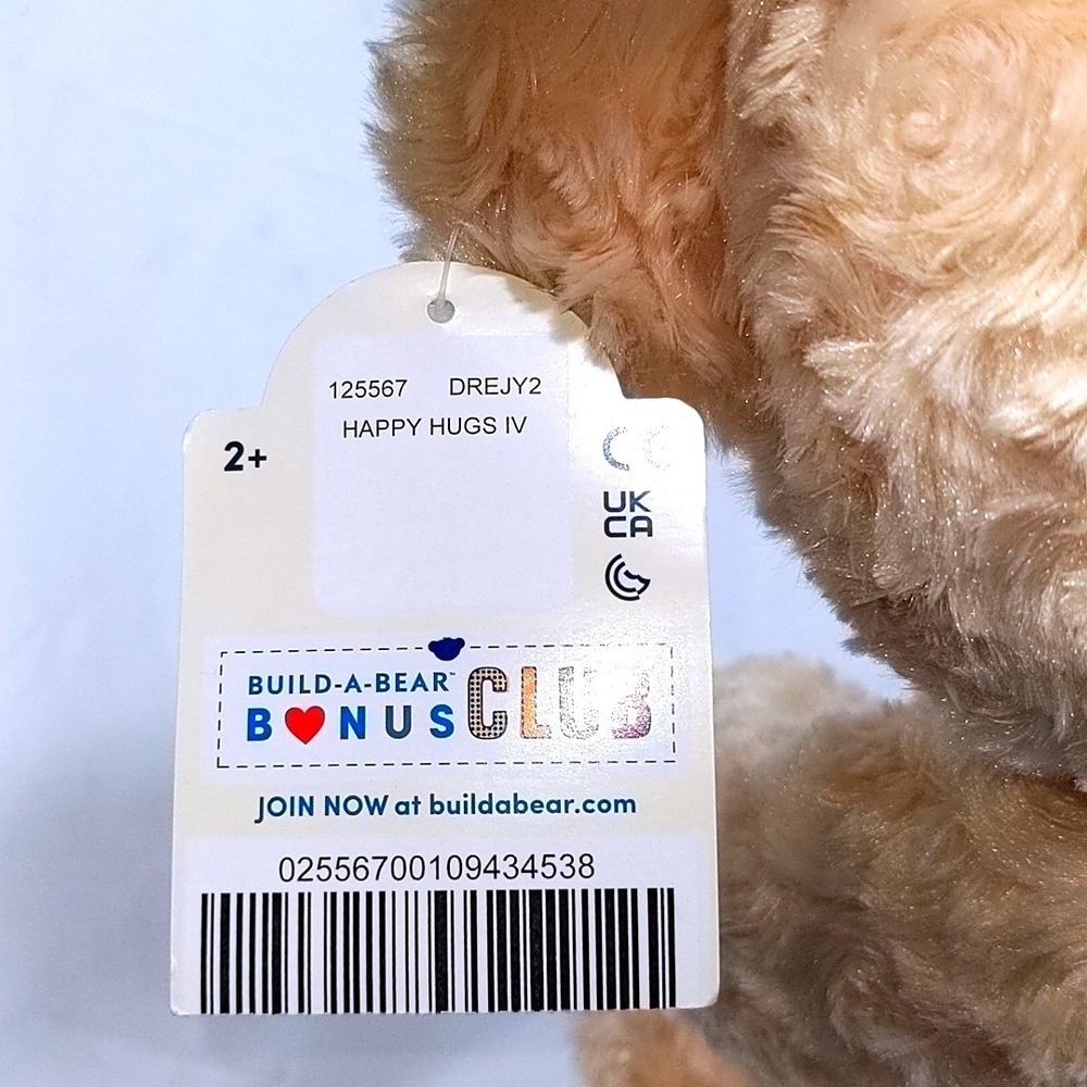 Build-A-Bear Workshop Happy Hugs IV Teddy Bear Tan Swirl Plush New with Tags NWT - Picture 5 of 8